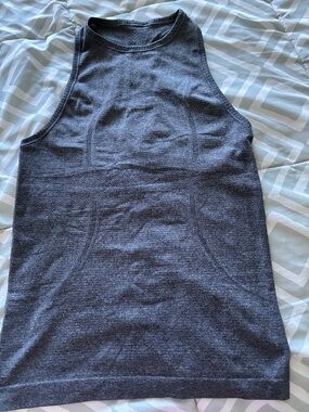 lululemon athletica Heathered Charcoal Gray Racerback Tank in size 4